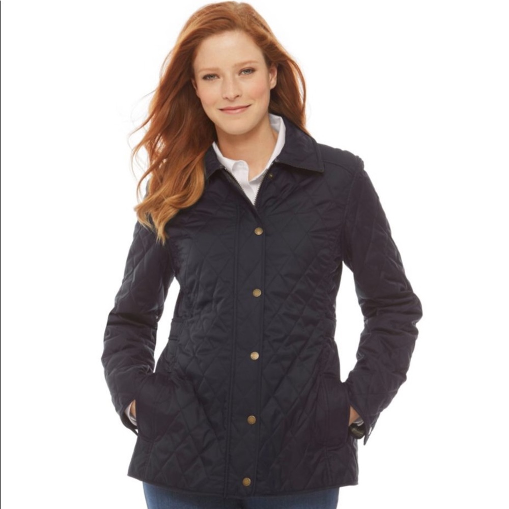 L.L. Bean Quilted Riding Jacket | Navy